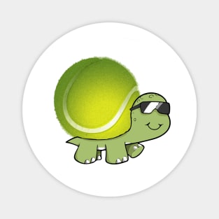 Cool Tennis Ball Turtle Magnet